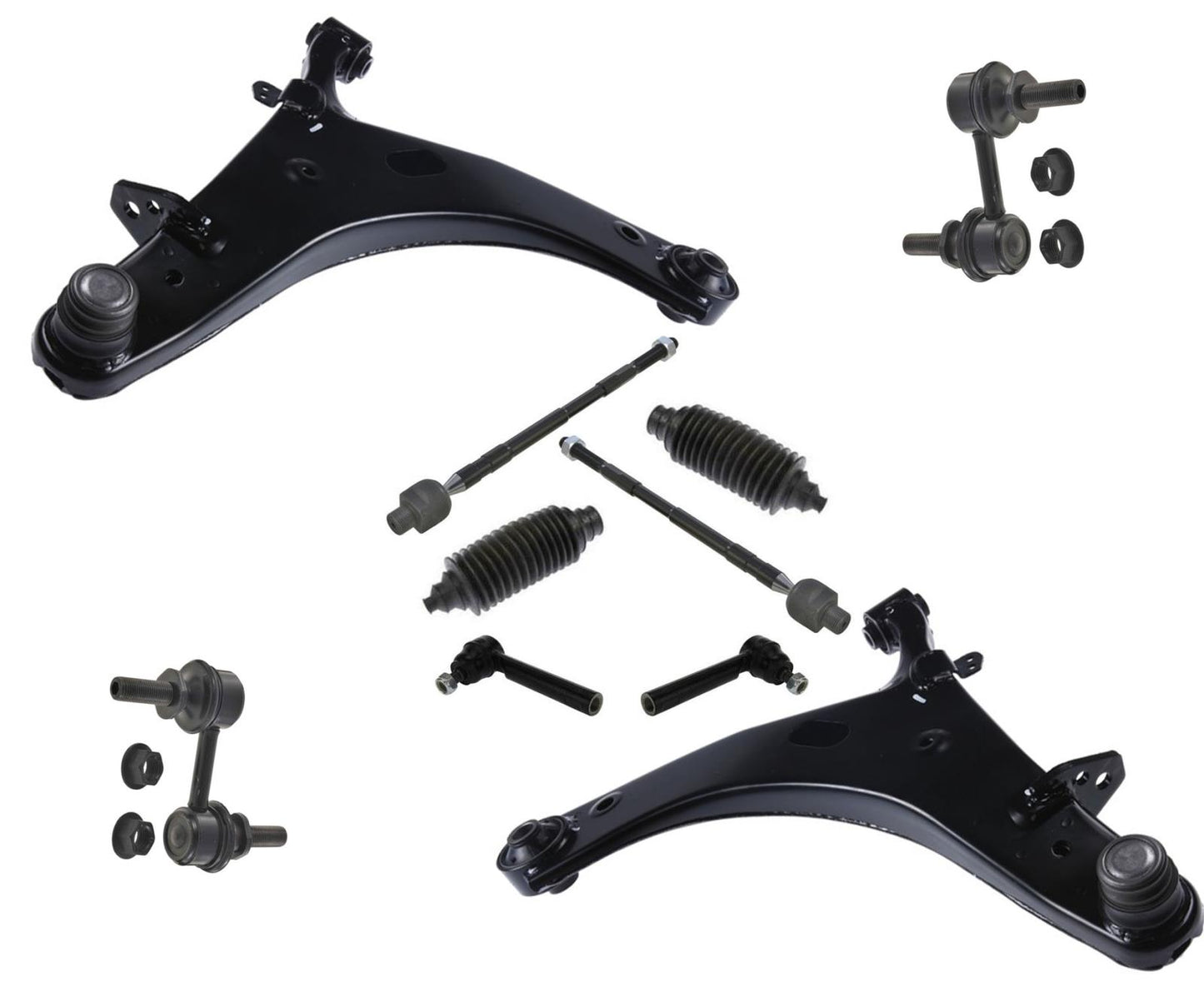 Front Lower Control Arms Ball Joints Tie Rods & Links for 06-14 Subaru Tribeca