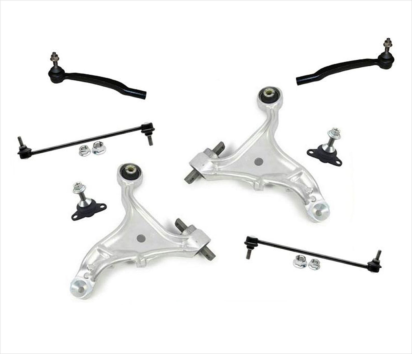 Front Low Control Arm w/Bushings Ball Joint Tie Rods For Volvo 01-07 S60 V70 8pc