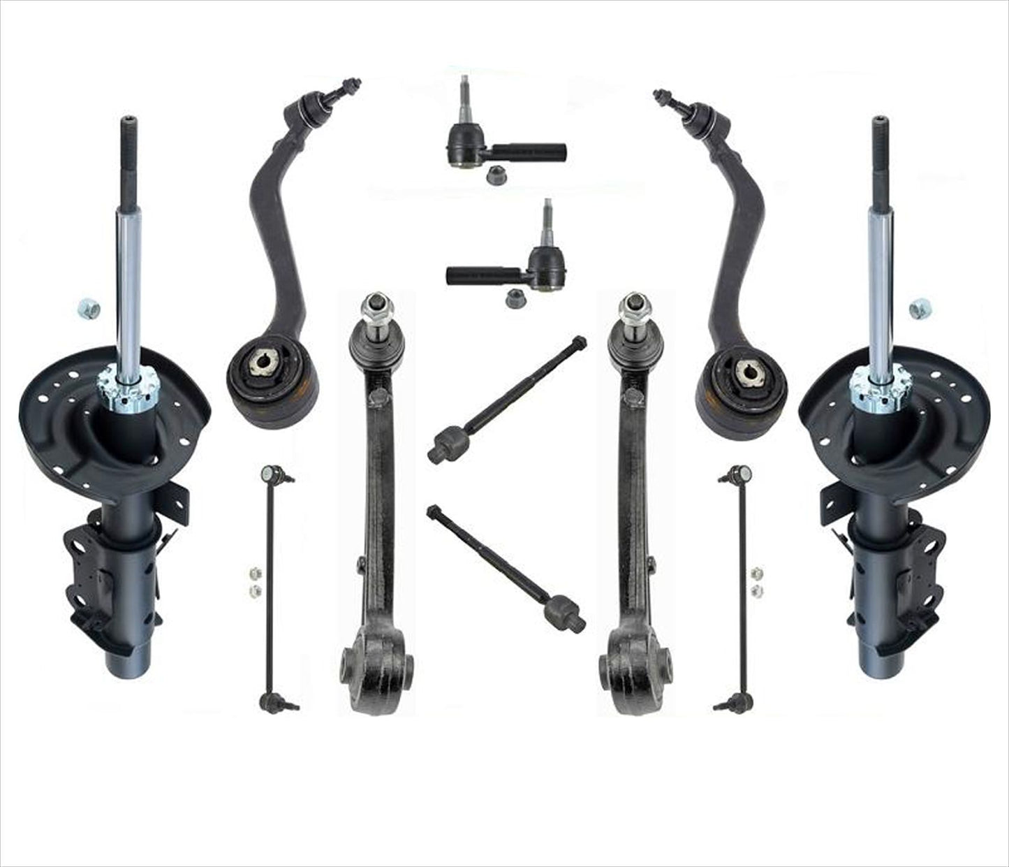 Front Struts Lower Control Arms Tie Rods and Links For 10-15 Chevrolet Camaro