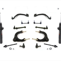 Front Struts Upper & Lower Control Arm Inner Outer Tie Rod & Stabilizer Links