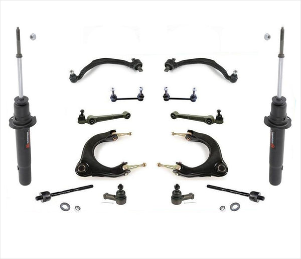 Front Struts Upper & Lower Control Arm Inner Outer Tie Rod & Stabilizer Links