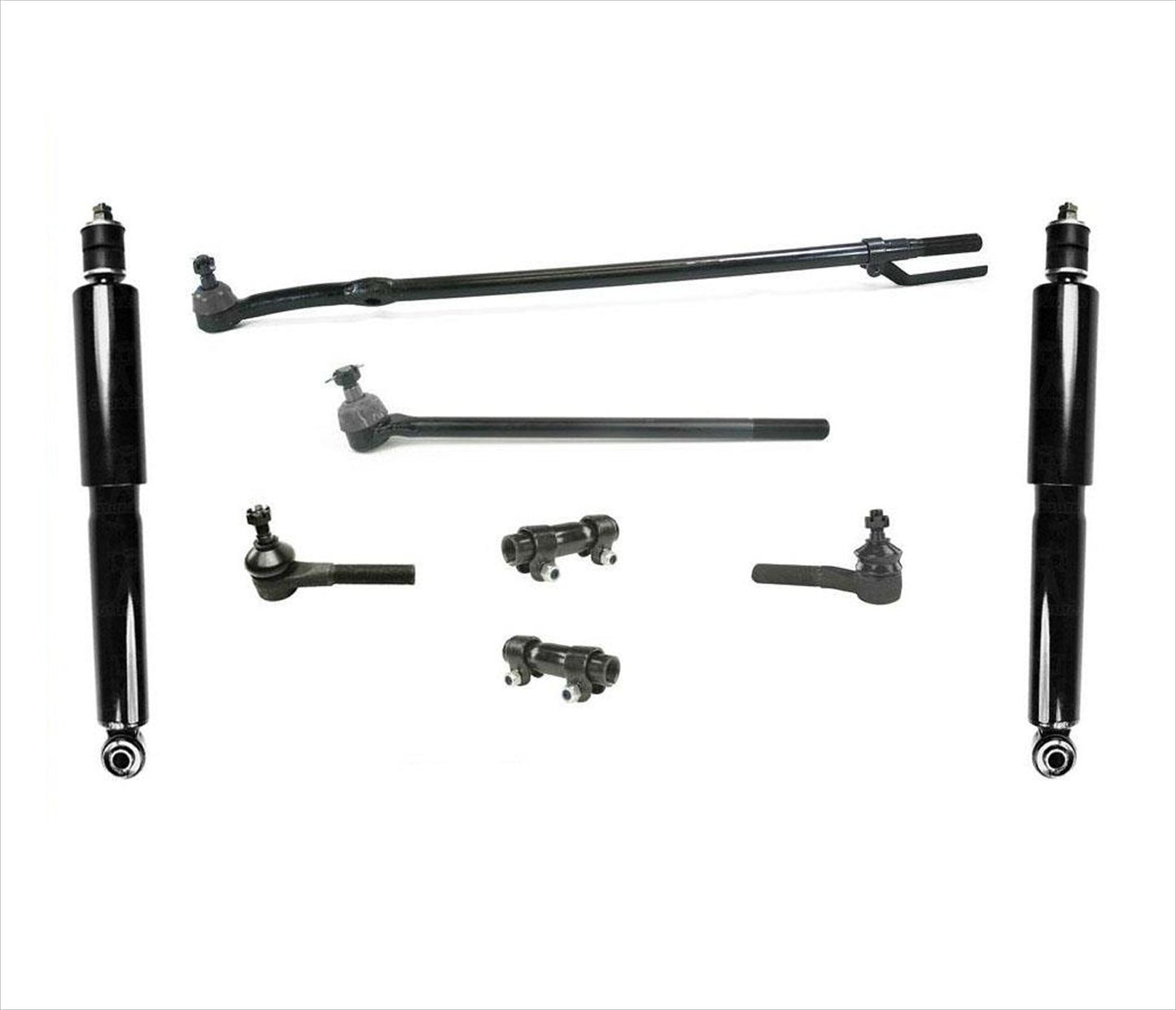 For Ford 91-96 F150 F250 Drag Link & Tie Rods 8Pc Trucks W/ Twin I Beam Axles