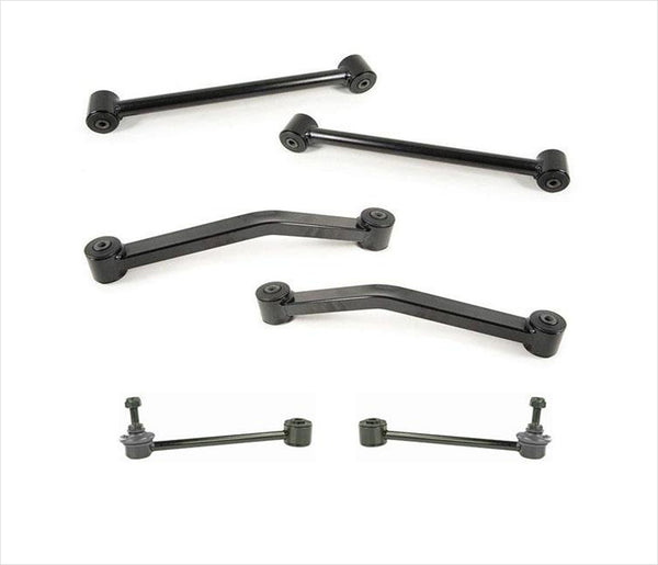 Fits 07-17 Wrangler (4) Rear of SUV Upp Low Control Arm With Bushings Rr Links