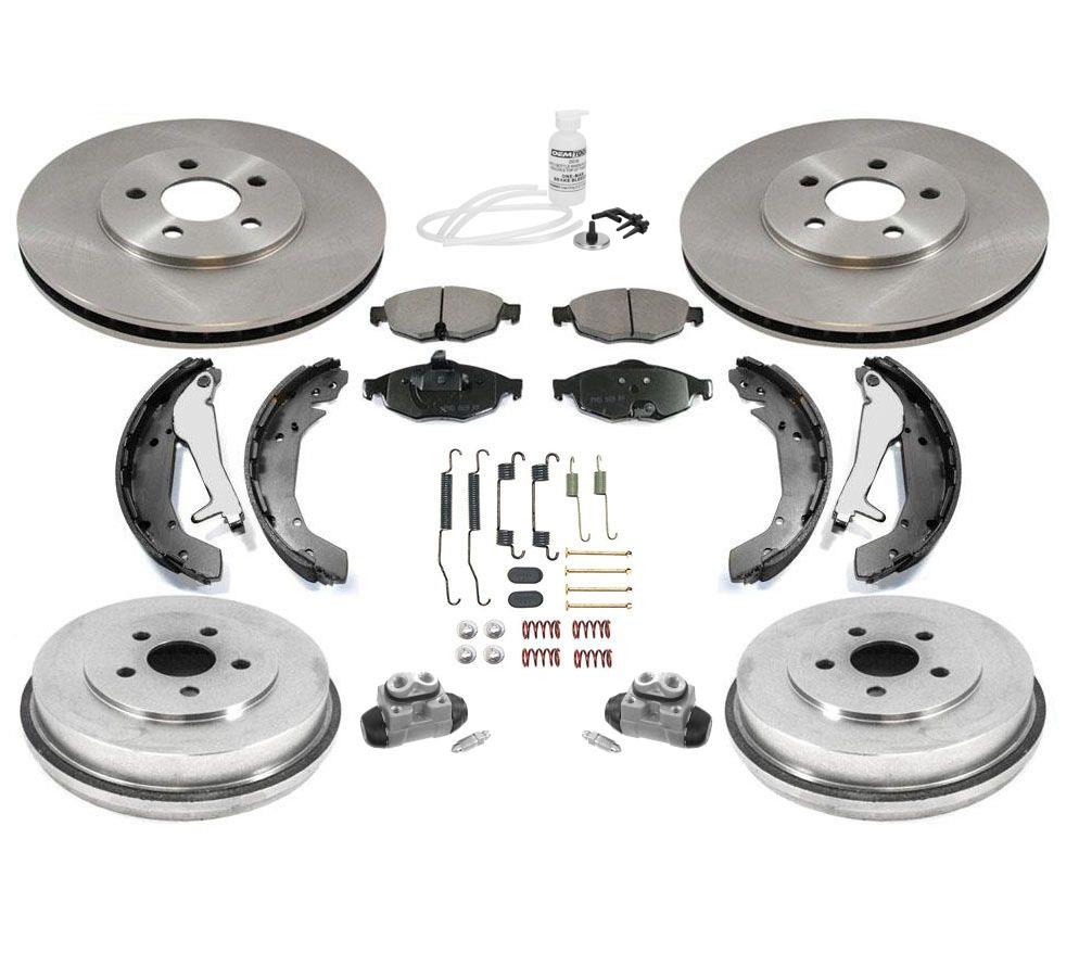 Almohadillas delanteras Tambores Zapatos Resortes para Dodge Stratus 4 puertas Sedan solamente 03-06 10 piezas