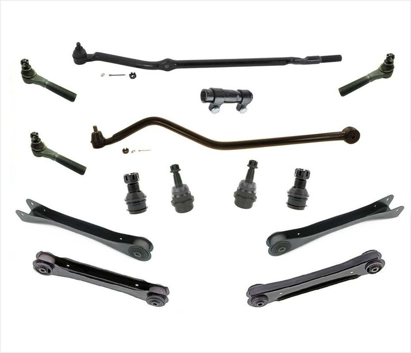 Drag Link Tie Rods Ball Joint 14Pc Kit Fits for Jeep 4.0L Grand Cherokee 93-98