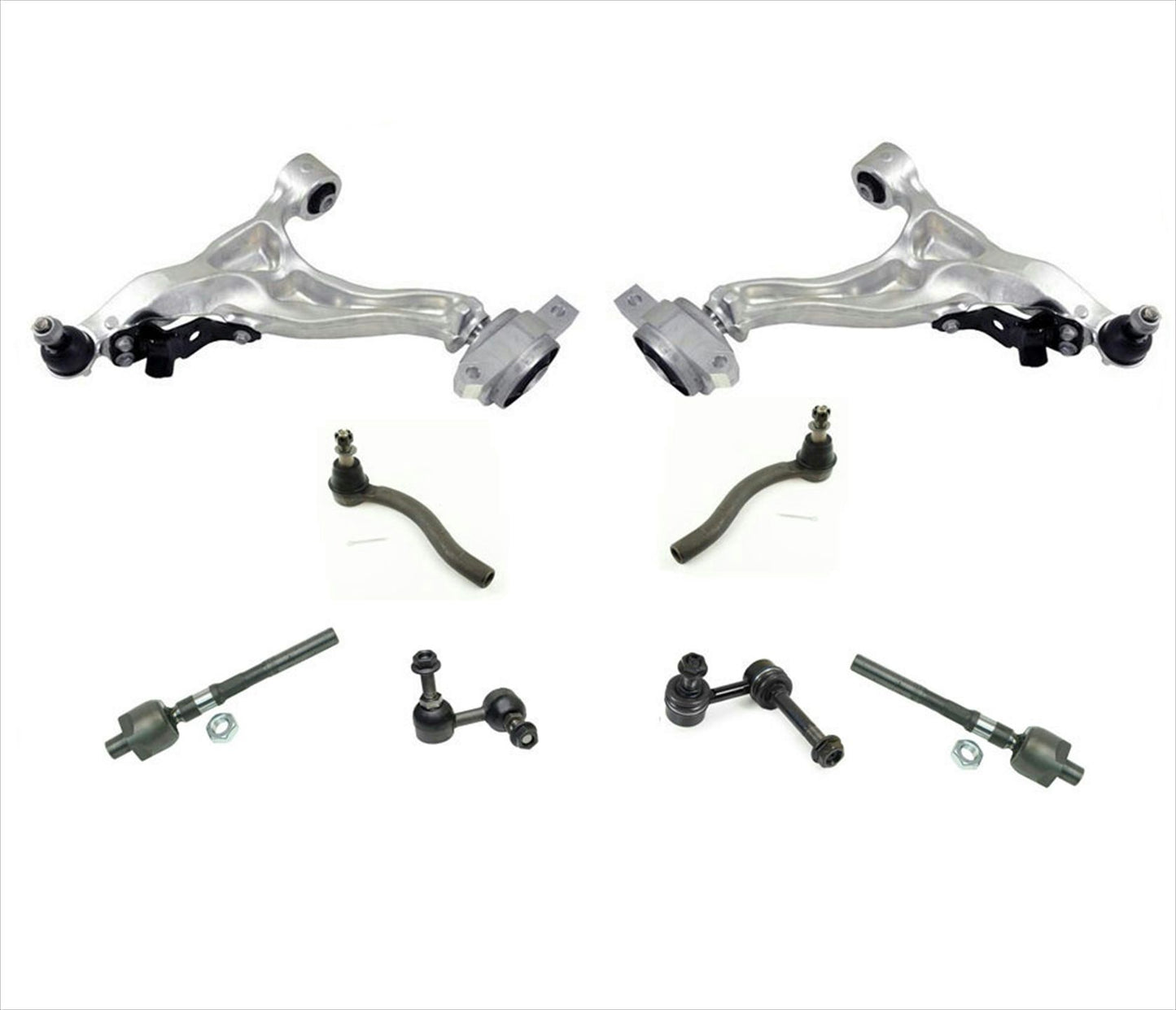 Front Control Arms Ball Joints & Tie Rods For 2008-2012 EX35 Rear Wheel Drive