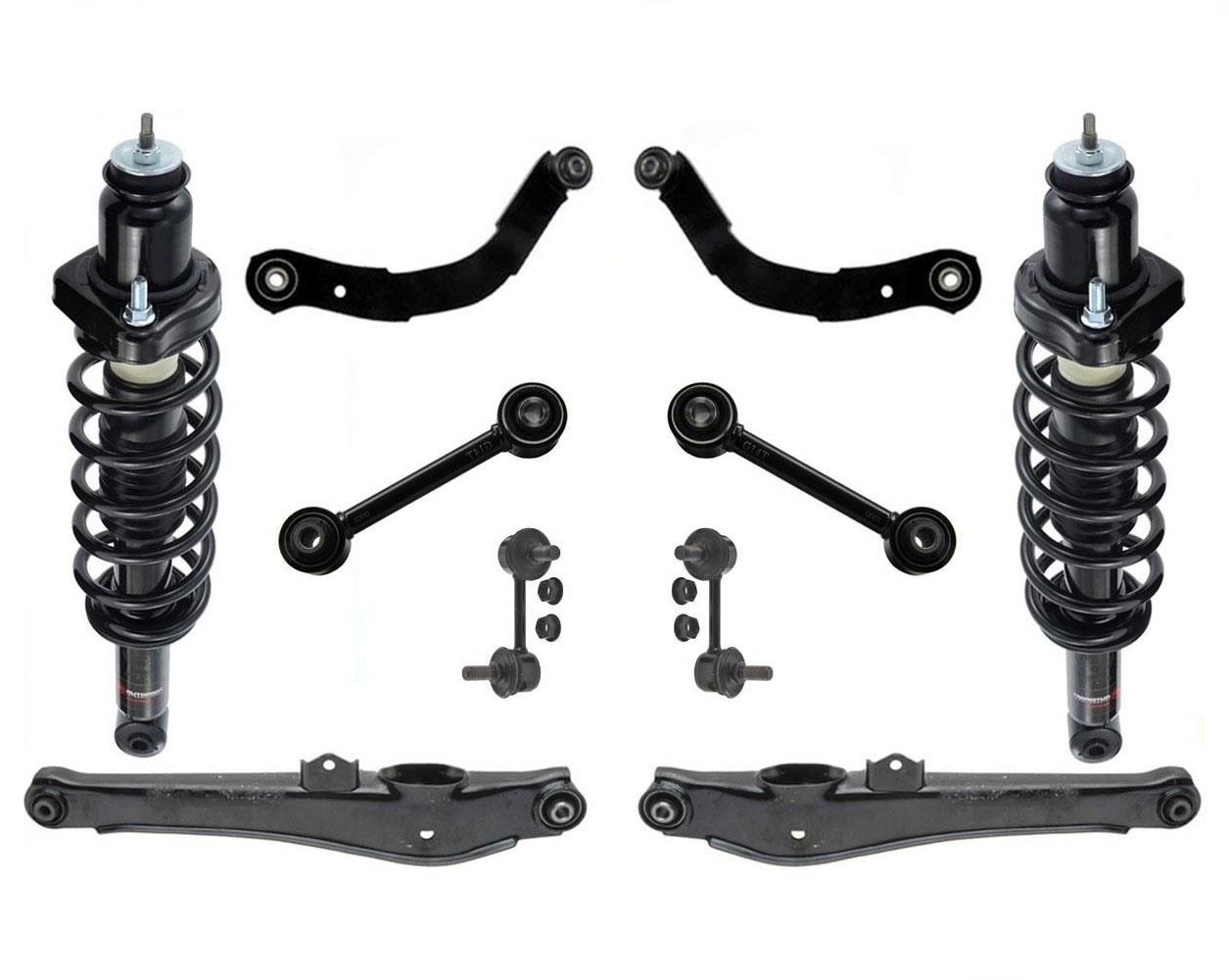 Rear Arms Rear Complete Struts Fits 2007-2010 Compass Patriot Front Wheel Drive