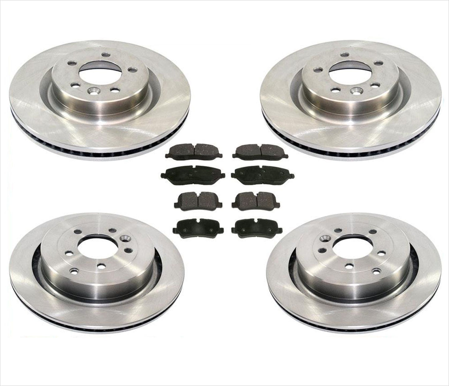 Se adapta a rotores de disco de freno delantero y trasero Rover LR3 2008-2009, almohadillas de cerámica, 6 piezas