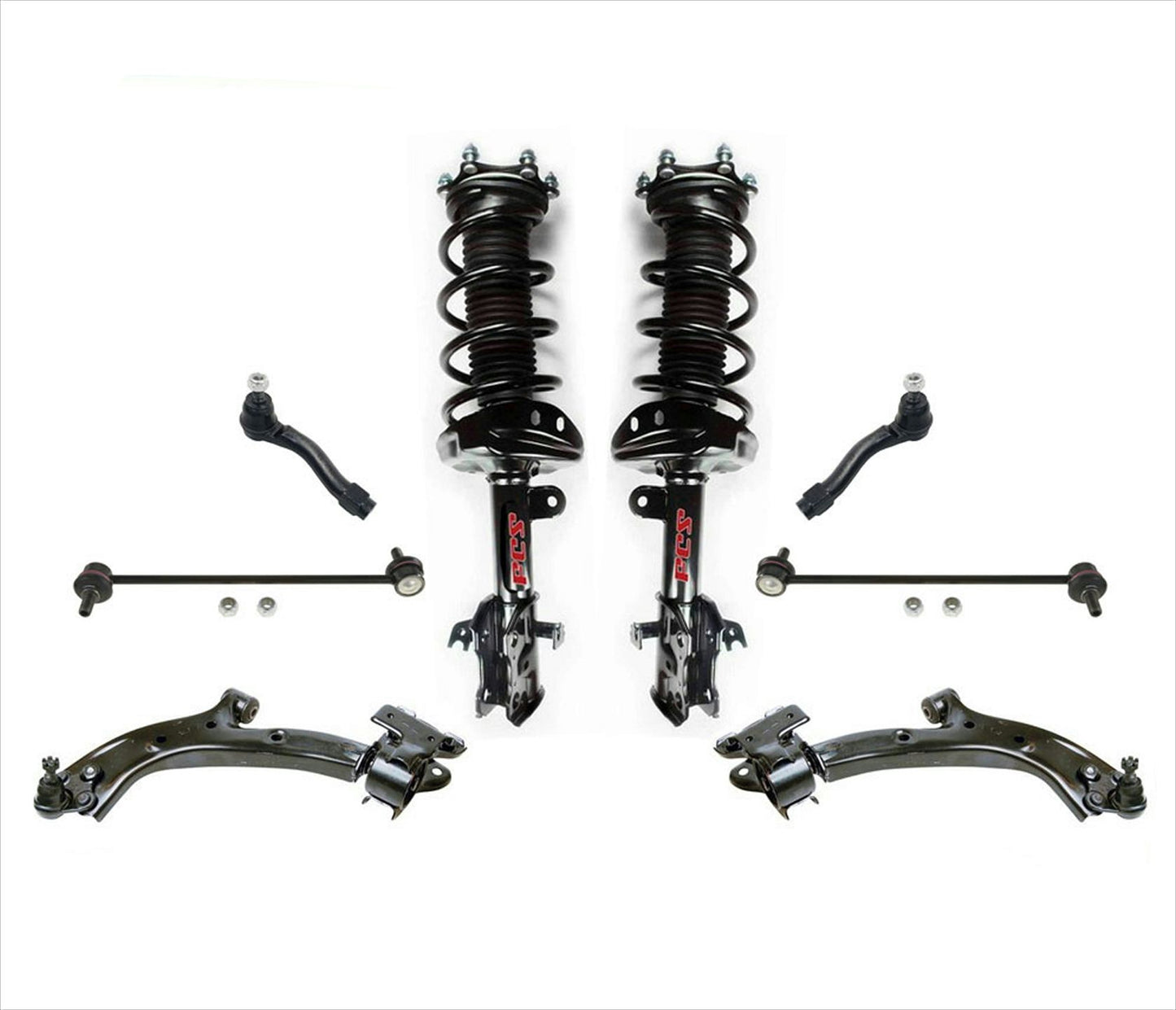 Front Struts Control Arms Tie Rods & Links For 2012-2014 CR-V Front Wheel Drive