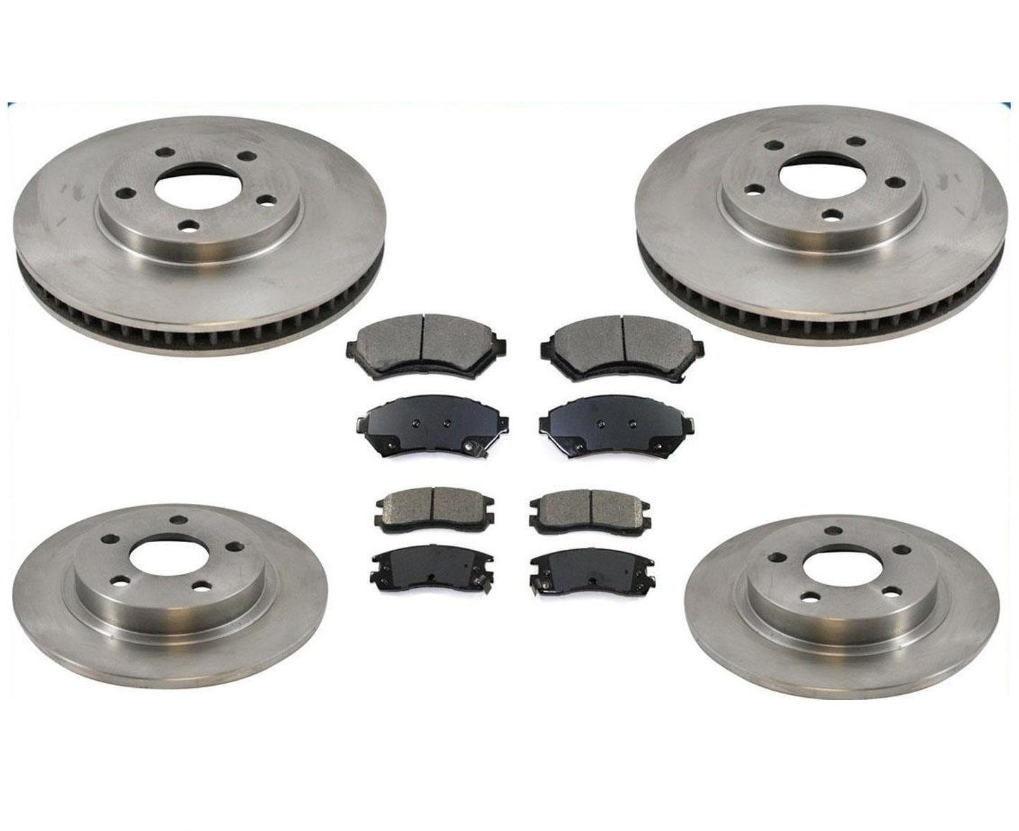 Fits For 1997-2003 Oldsmobile Aurora Front & Rear Rotors & Ceramic Pads 6pc