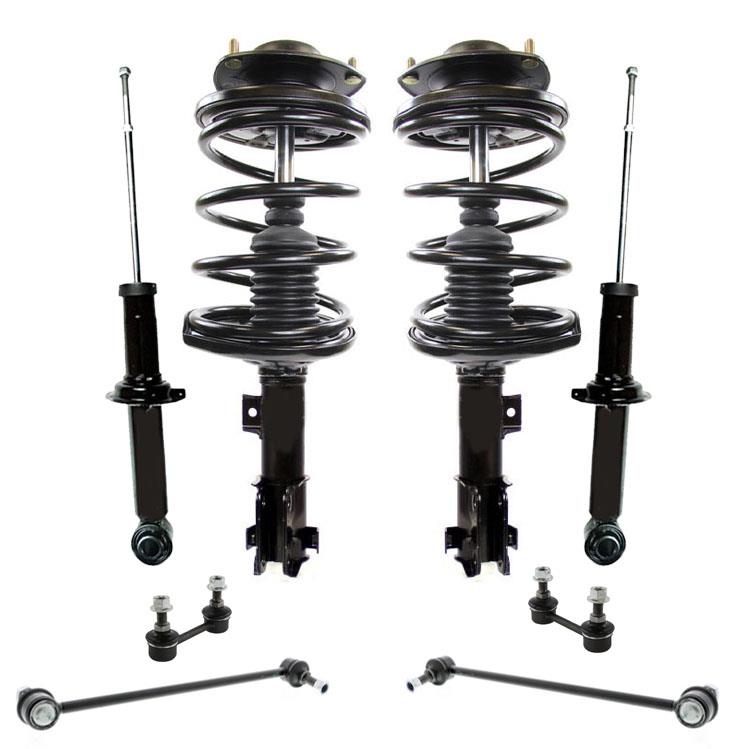 Puntales delanteros Amortiguadores traseros Enlaces de barra estabilizadora para Mitsubishi Galant 2.4L 8Pc 2001-2011