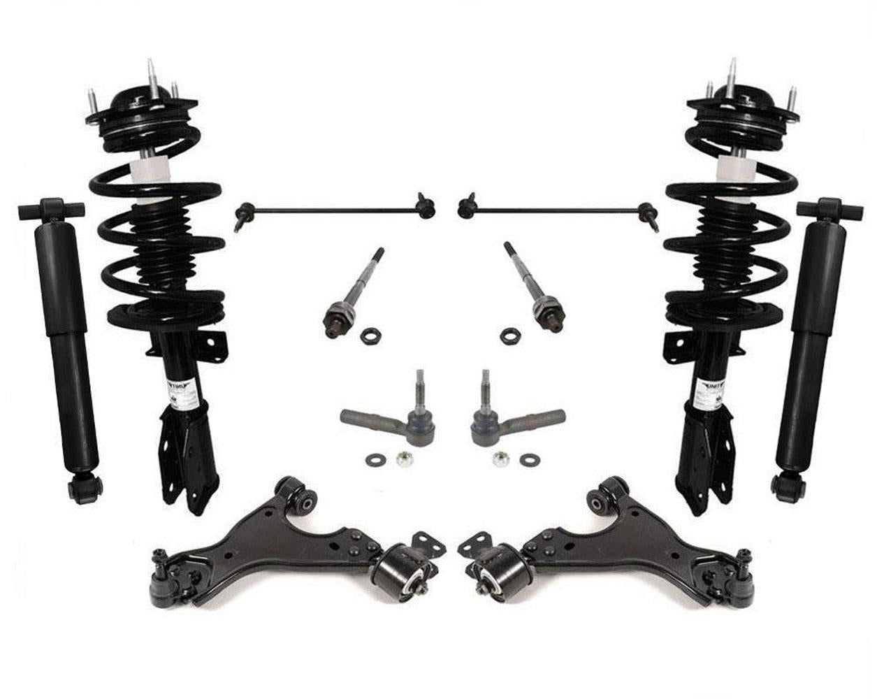 Kit de 12 piezas de chasis de suspensión con puntales delanteros para Chevrolet Traverse 3.6L 2009-2013