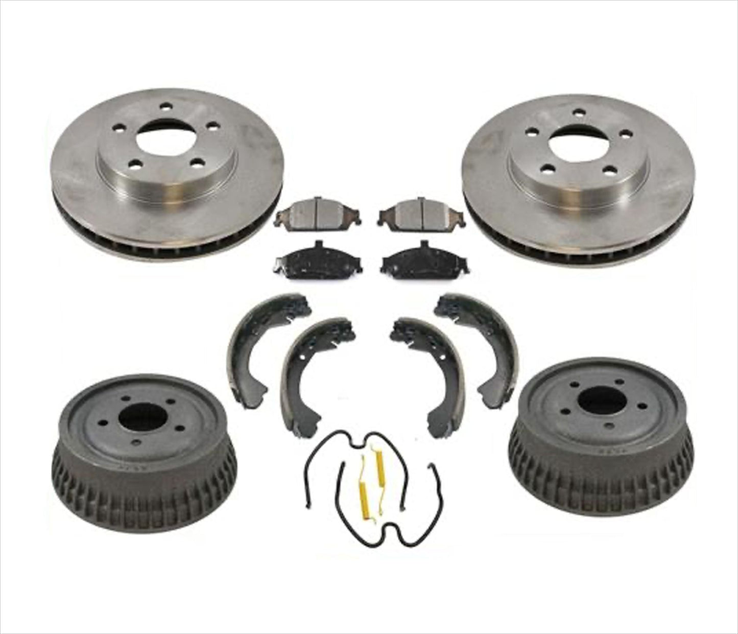 Disc Brake Rotors Pads Brake Drums Shoes Springs For Pontiac Grand AM 1999-2005