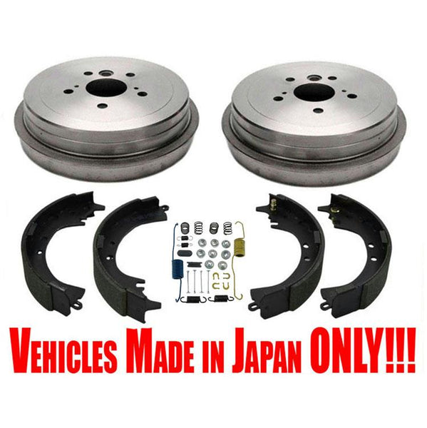 Built in Japan Only 02-06 for Toyota Camry 2.4L Rear Brake Drums & Shoes 4pc