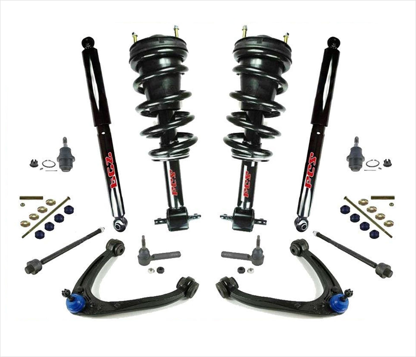 Kit de chasis de brazo de control de amortiguadores delanteros y traseros para GMC Silverado 1500 2007-13