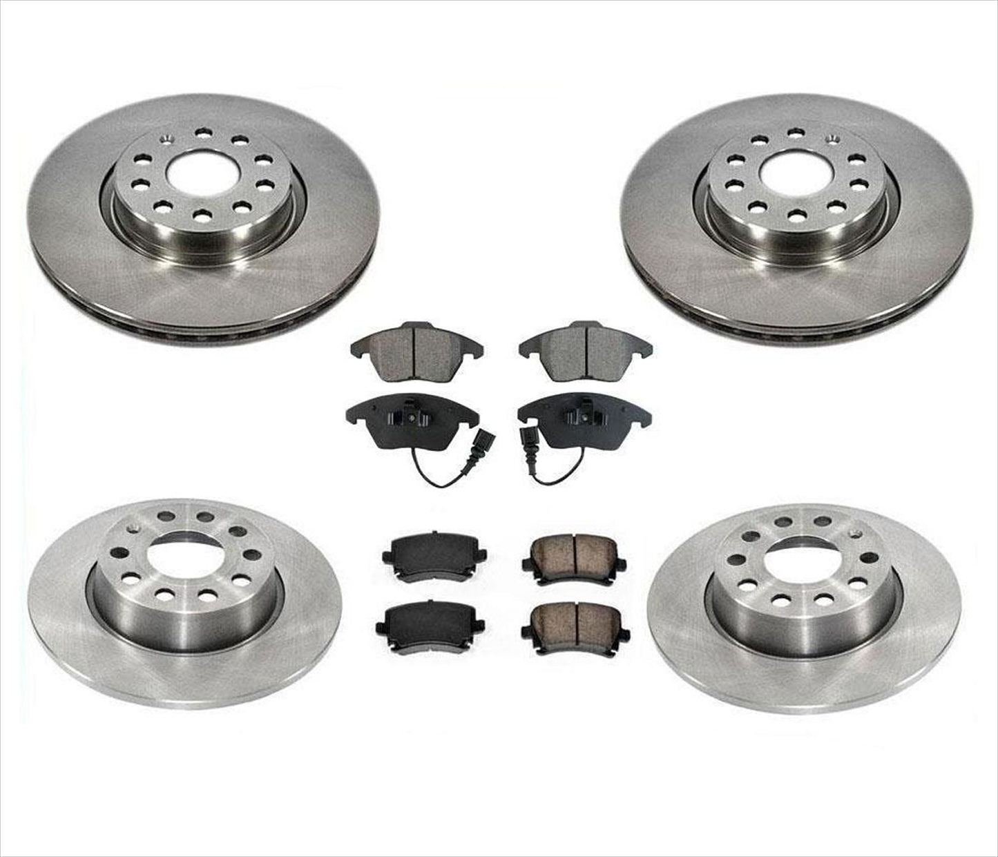 Front & Rear Brake Disc Rotors & Ceramic Pads for Audi A3 A3 Quattro 10-13