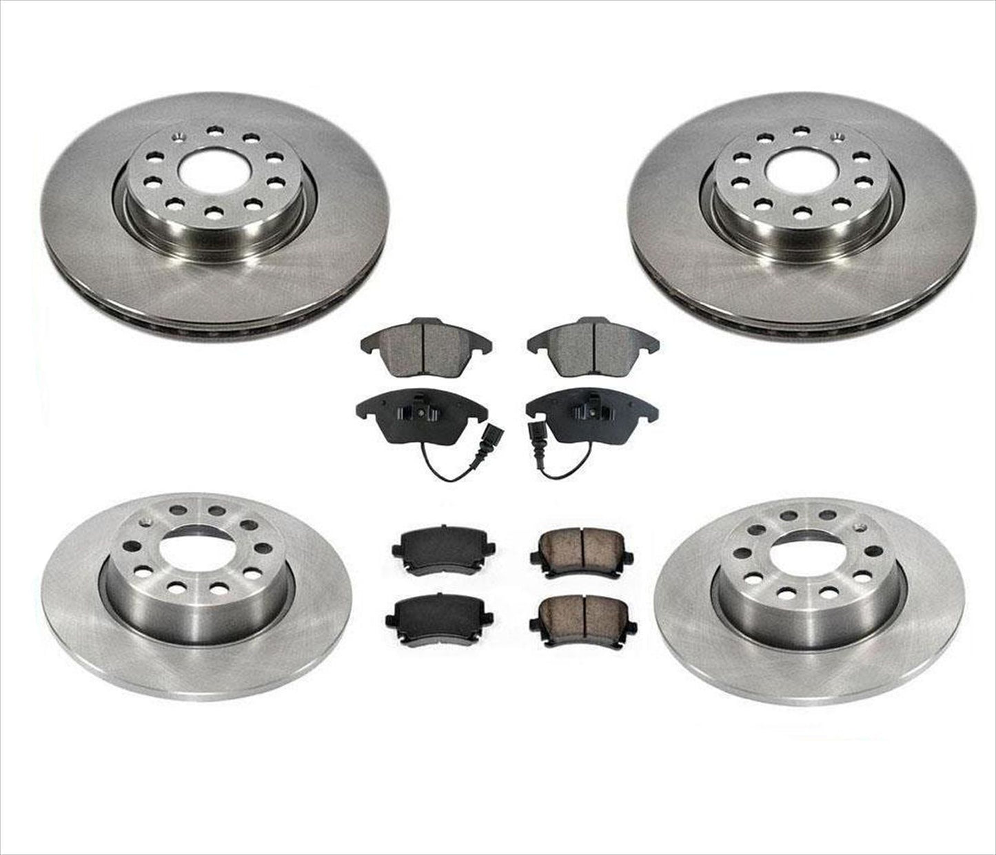 Front & Rear Brake Disc Rotors & Ceramic Pads for Audi A3 A3 Quattro 06-09