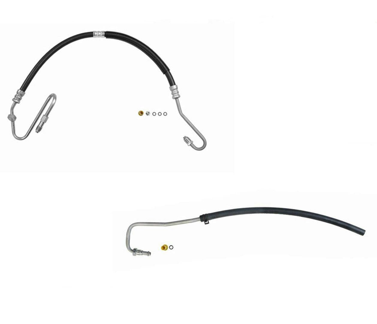 (2) Manguera P & R de dirección asistida 00-04 Dakota 4.7 5.9 4x4 con puerto de interruptor en manguera