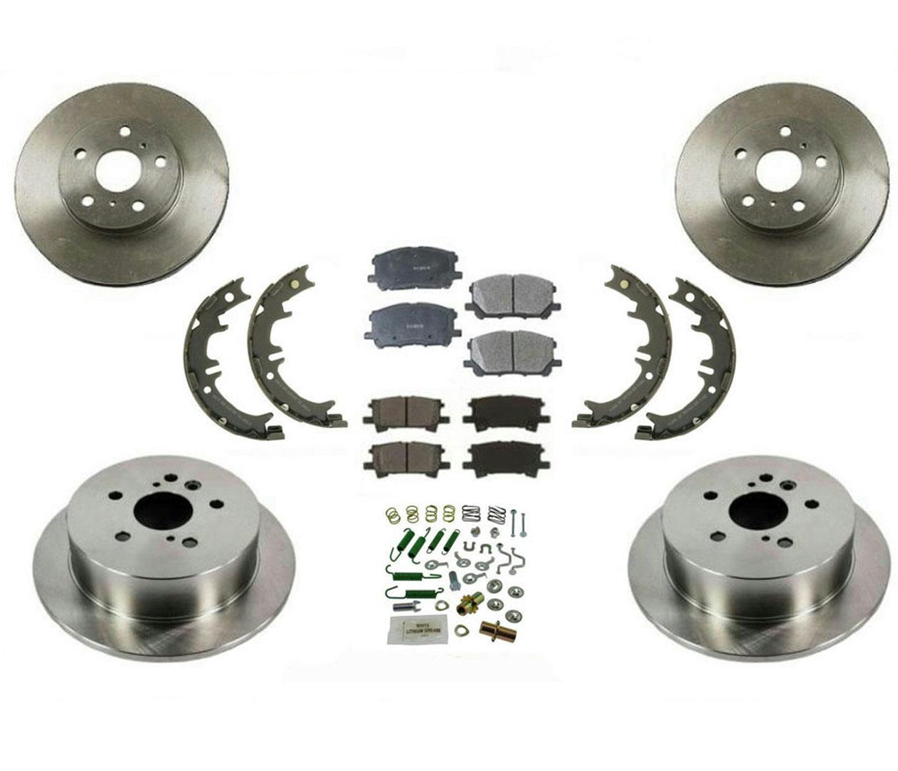For Lexus 2006 2007 2008 RX400H Front Rear Brake Rotors with Ceramic Brake Pads