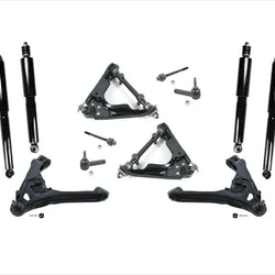 00-04 Durango Dakota 4WD Upper / Lower Control Arms Ball Joints Tie Rods 12Pcs