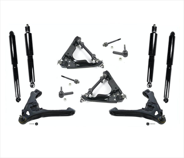 00-04 4 Wheel Drive Dakota Upper / Lower Control Arms Ball Joints Tie Rods 12Pcs