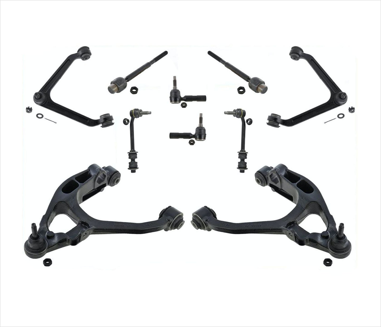Front Lower & Upper Control Arms Tie Rods & Links For Dodge Durango 2004-2009