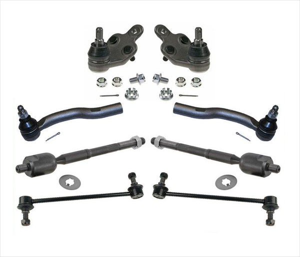 100% New Lower Ball Joints Tie Rods Sway Bar Links for 07-2011 Toyota Camry 8pc