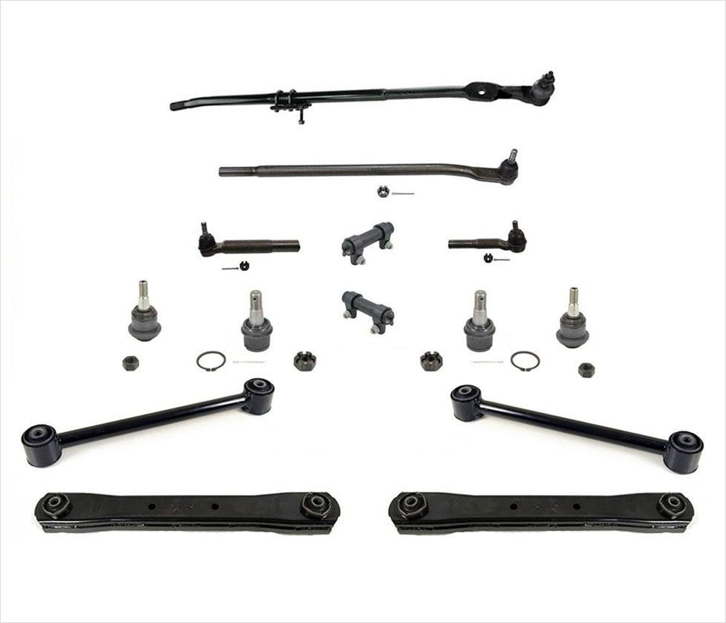 Brazos de control de enlace de arrastre y varillas de amarre para Dodge Ram 03-07 Ram 2500 4 ruedas motrices 6 piezas