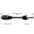 For MazdaSpeed 3 07-09 2.3L Manual trans Turbo Pass Side CV Drive Axle Shaft