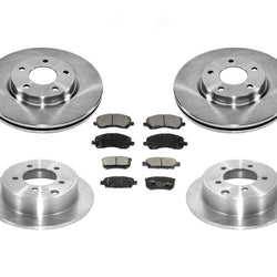 Fits 07-17 Compass With 262MM Rear Rotors Frt & Rr Disc Brake Rotor Ceramic Pads