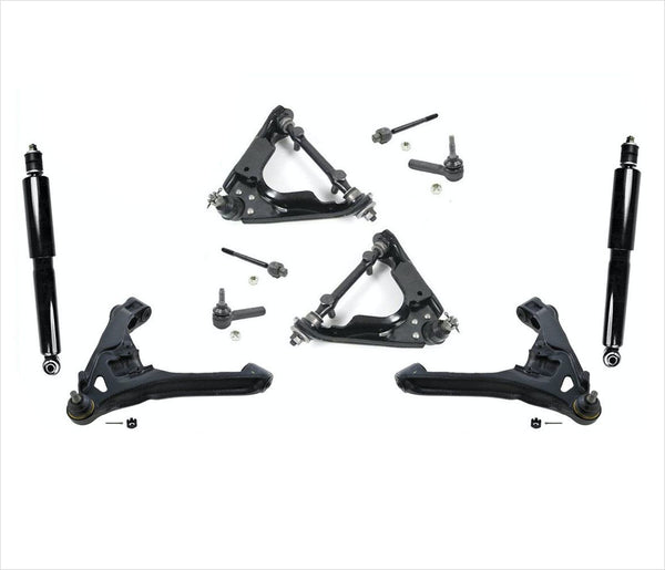 Durango Dakota 4WD Upper AND Lower Control Arms Ball Joints Tie Rods 10Pc KIT