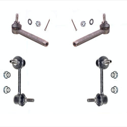 (2) Front Outer Tie Rods & (2) Front Sway Bar Links For 06-15 MX5 Miata