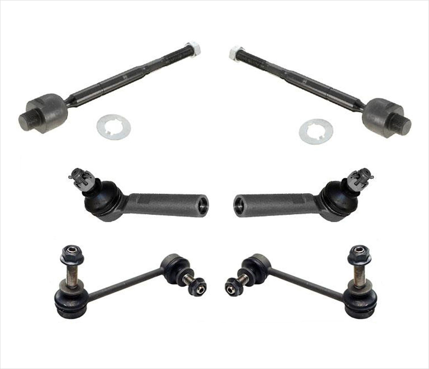 For GX470 03-09 & 4 RUNNER 03-09 Steering Tie Rods Ends Sway Bar Links 6Pc kit