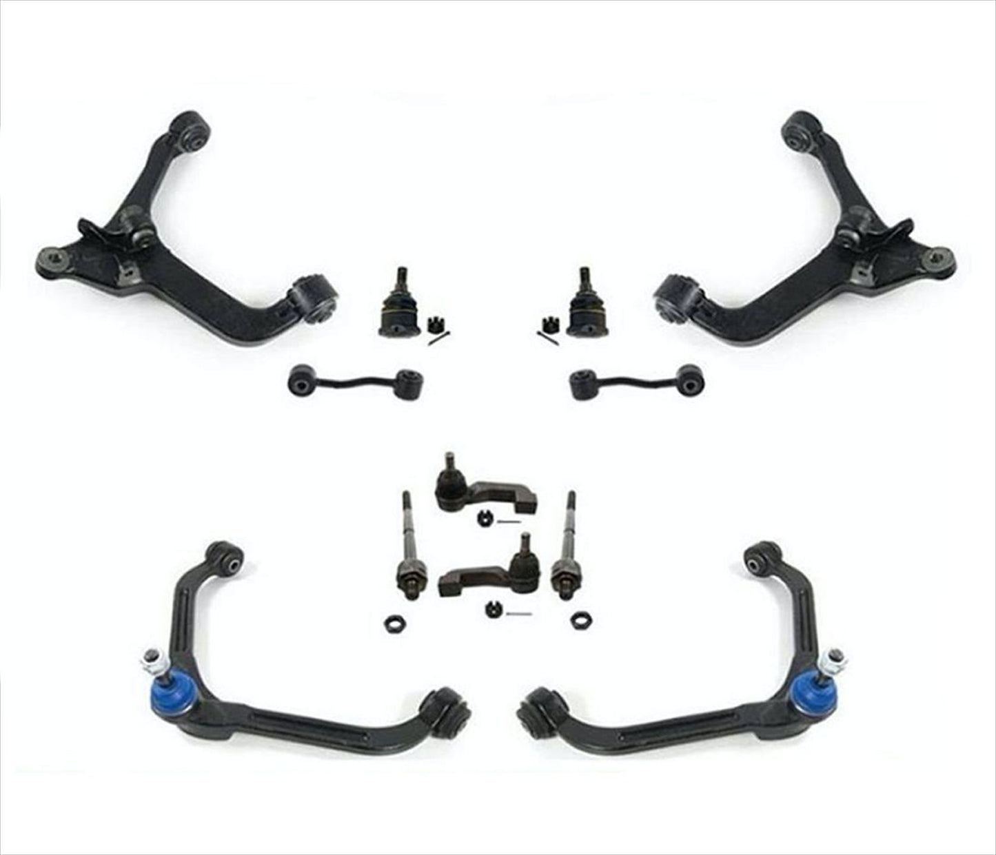 Fits 05-07 Jeep Liberty Front Lower & Upper Control Arms BJ Tie Rods Links