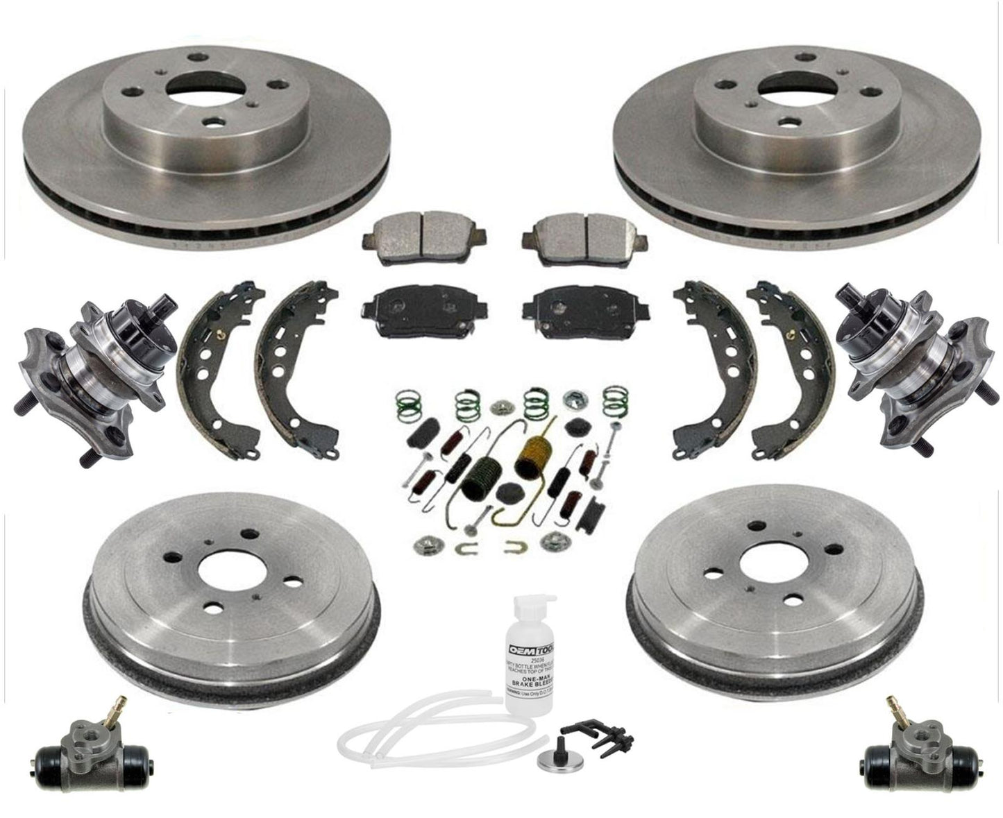 Brake Rotors & Ceramic Brake Pads Drums Shoes Cyl Hubs Fits 2004-2006 Scion xB