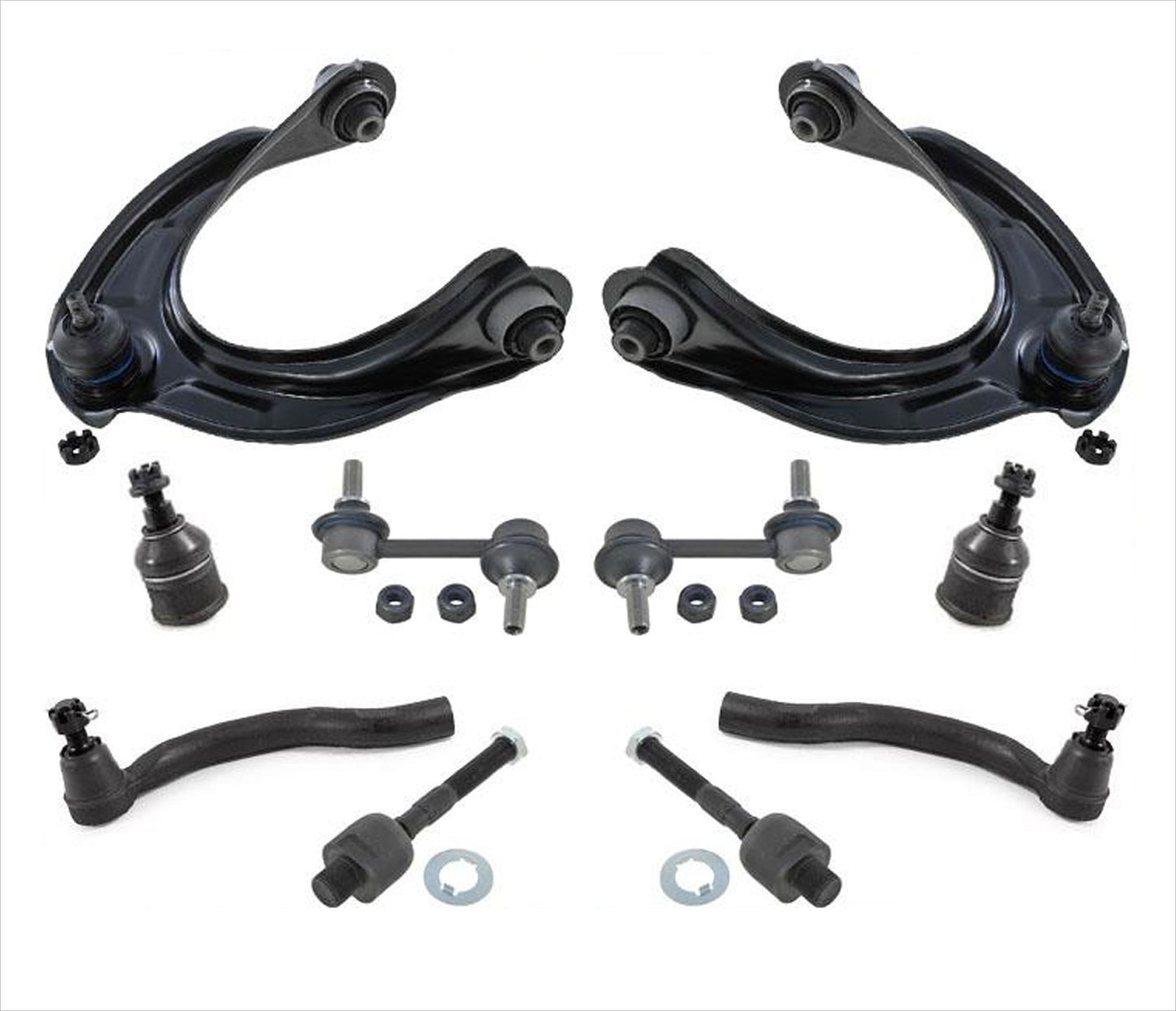 Chassis Kt for 08-12 Accord 09-14 TSX Control Arms Tie Rods Ball Joints & Links