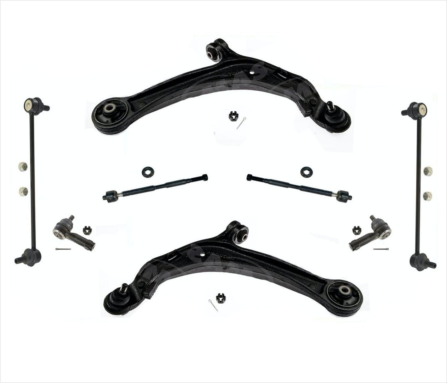 Front Lower Control Arms W/ Ball Joints Tie Rods & Links For 11-17 Honda Odyssey