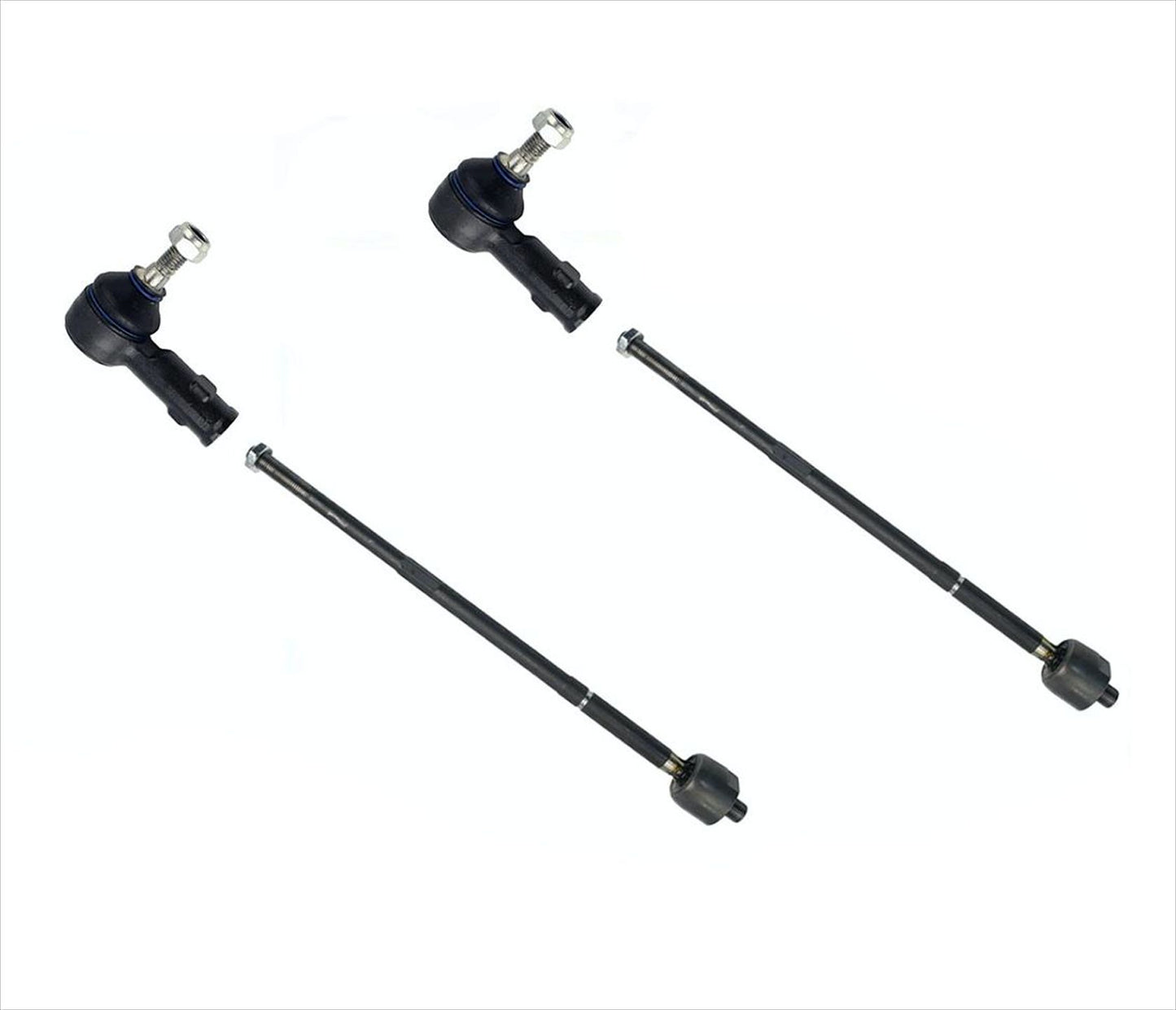 Se adapta a Smart ForTwo 08-2013 (2) varillas de amarre delanteras interiores y exteriores, kit de 4 piezas
