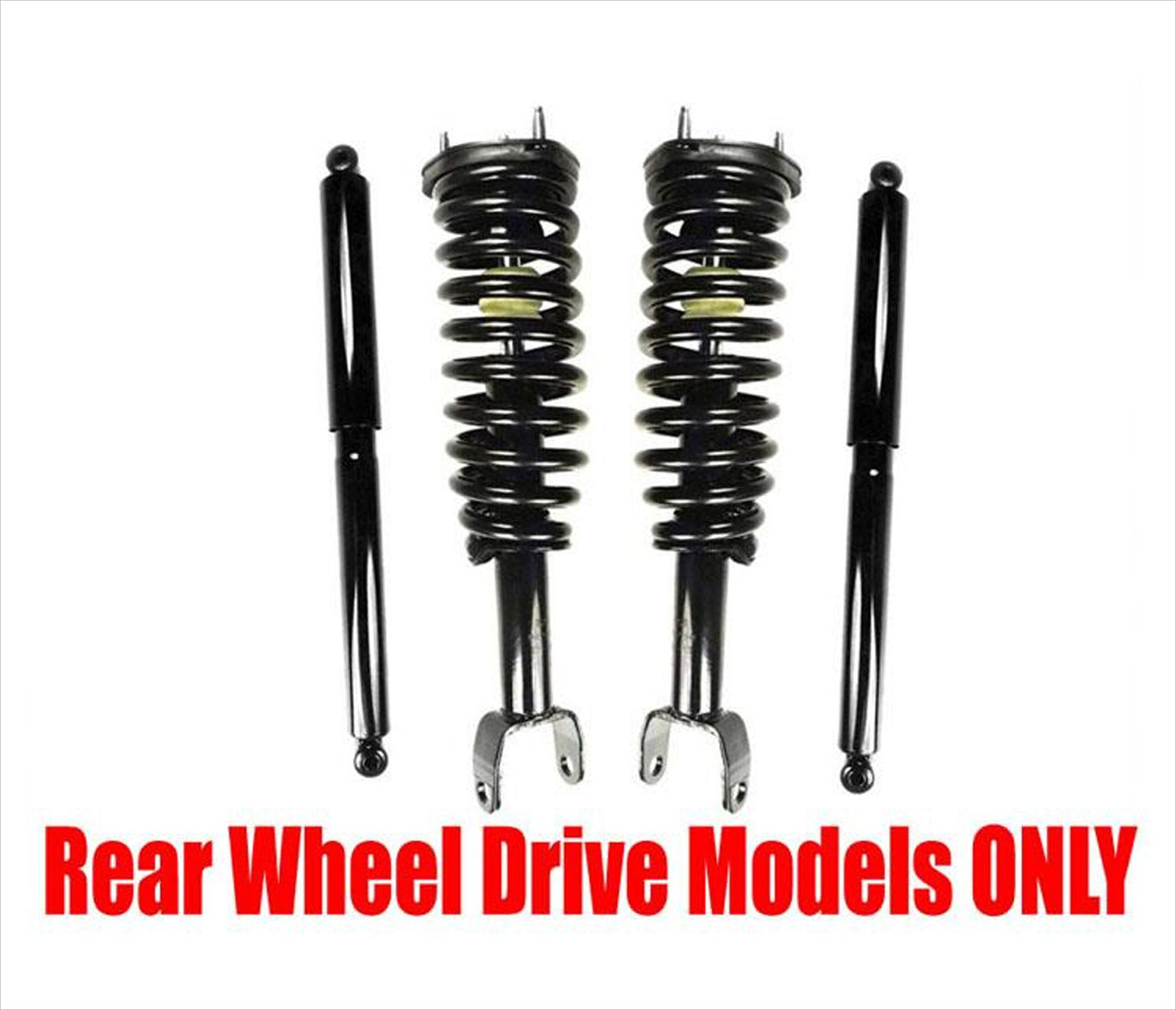 Front Complete Struts & Rear Shocks Fits Rear Wheel Drive 05-09 Dodge Dakota 4pc