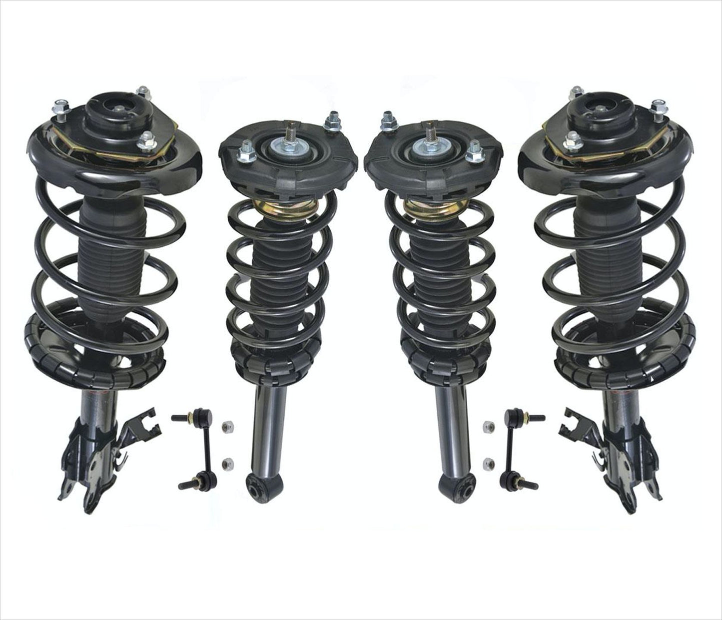 For 2002 2003 Nissan Maxima Complete Coil Spring Struts Front Sway Bar Links