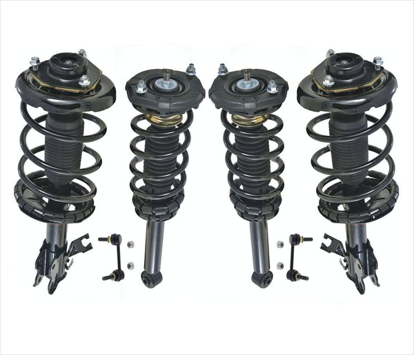 For Nissan 02-03 Maxima Complete Loaded Coil Spring Front Sway Bar Links 6Pc