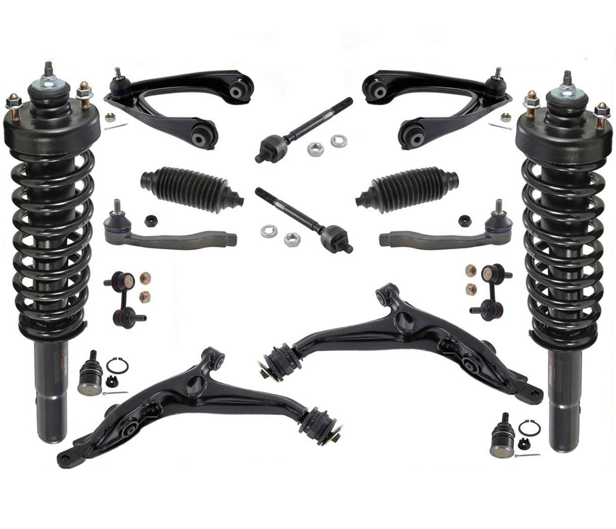 Puntales delanteros brazos inferiores superiores varillas de amarre enlaces 16 piezas se adapta a Honda CR-V 97-01