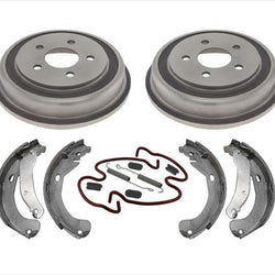 Para 06-08 HHR (2) 100% nuevo 5 lengüetas solo tambores de freno trasero y resortes de zapatas 4 piezas Kt