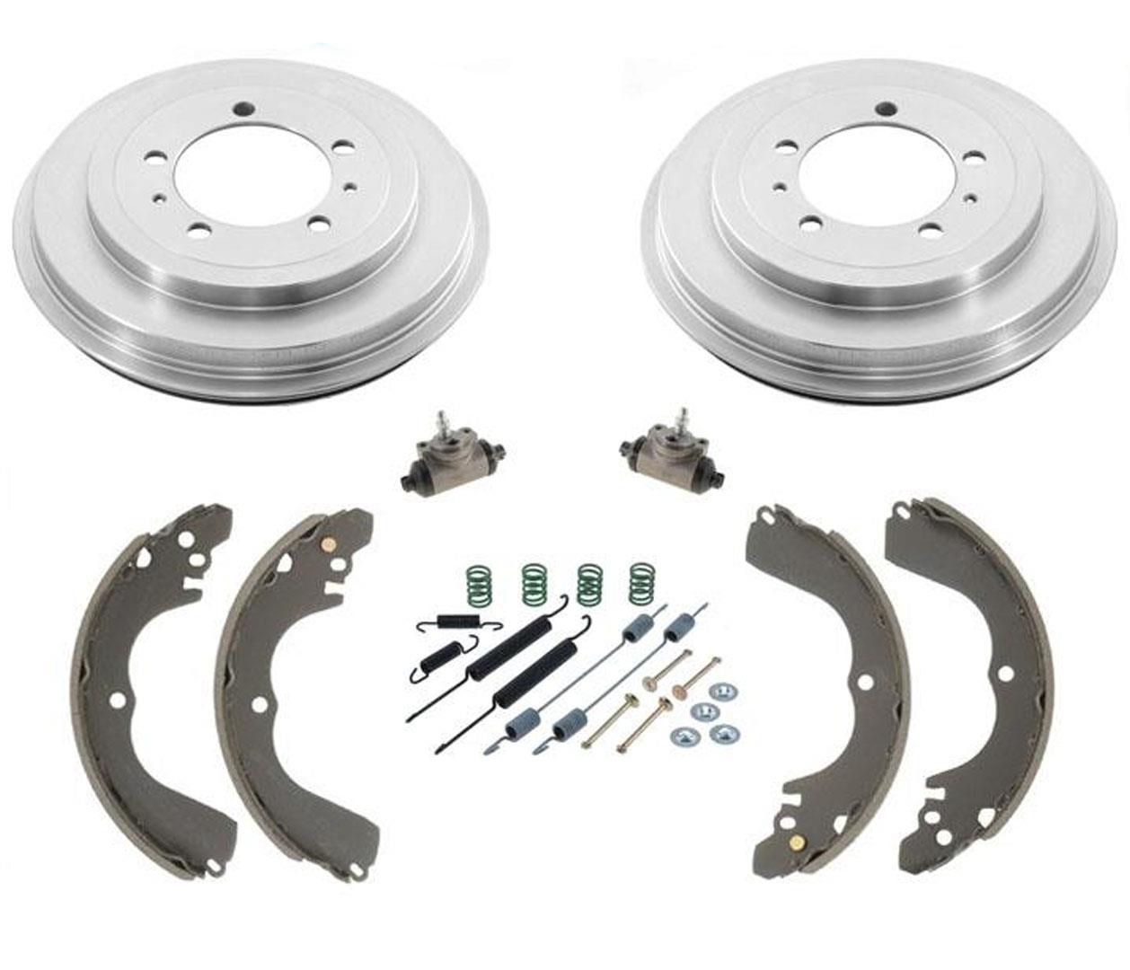 Fits 03 04 Mitsubishi Outlander Rear Brake Drums & Brake Shoes Wheel Cyl Springs