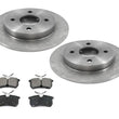 Rear Disc Rotors With Ceramic Pads for 14-19 Fiesta ST With Rear Disc Brakes