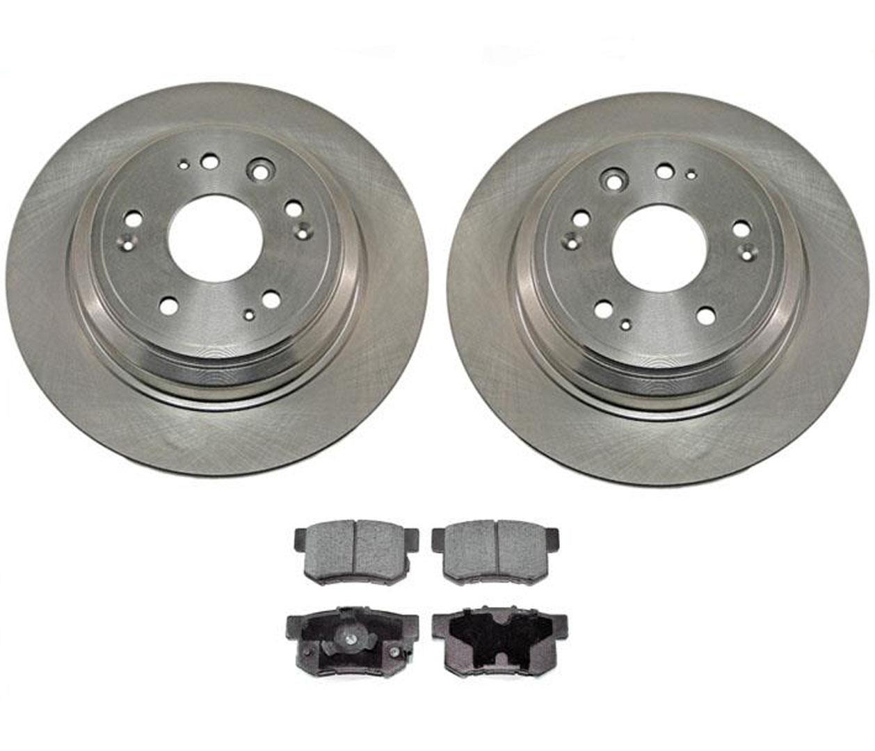 For 10-15 Honda Crosstour All Rear Disc Brake Rotors W Ceramic Pads