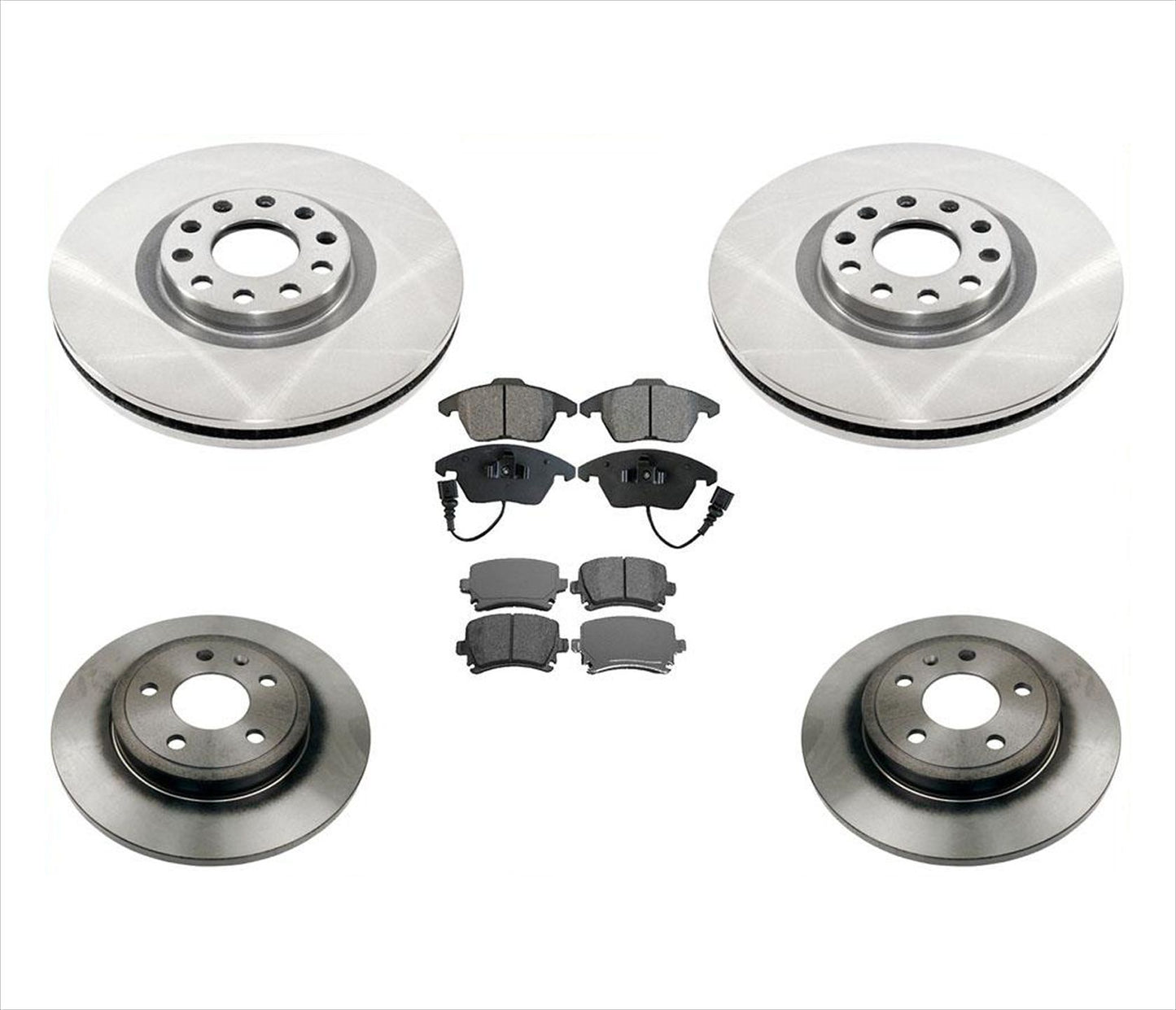 For 06-08 Audi A4 A4 Quattro With 321MM Frt & Rear Brake Rotors & Ceramic Pads