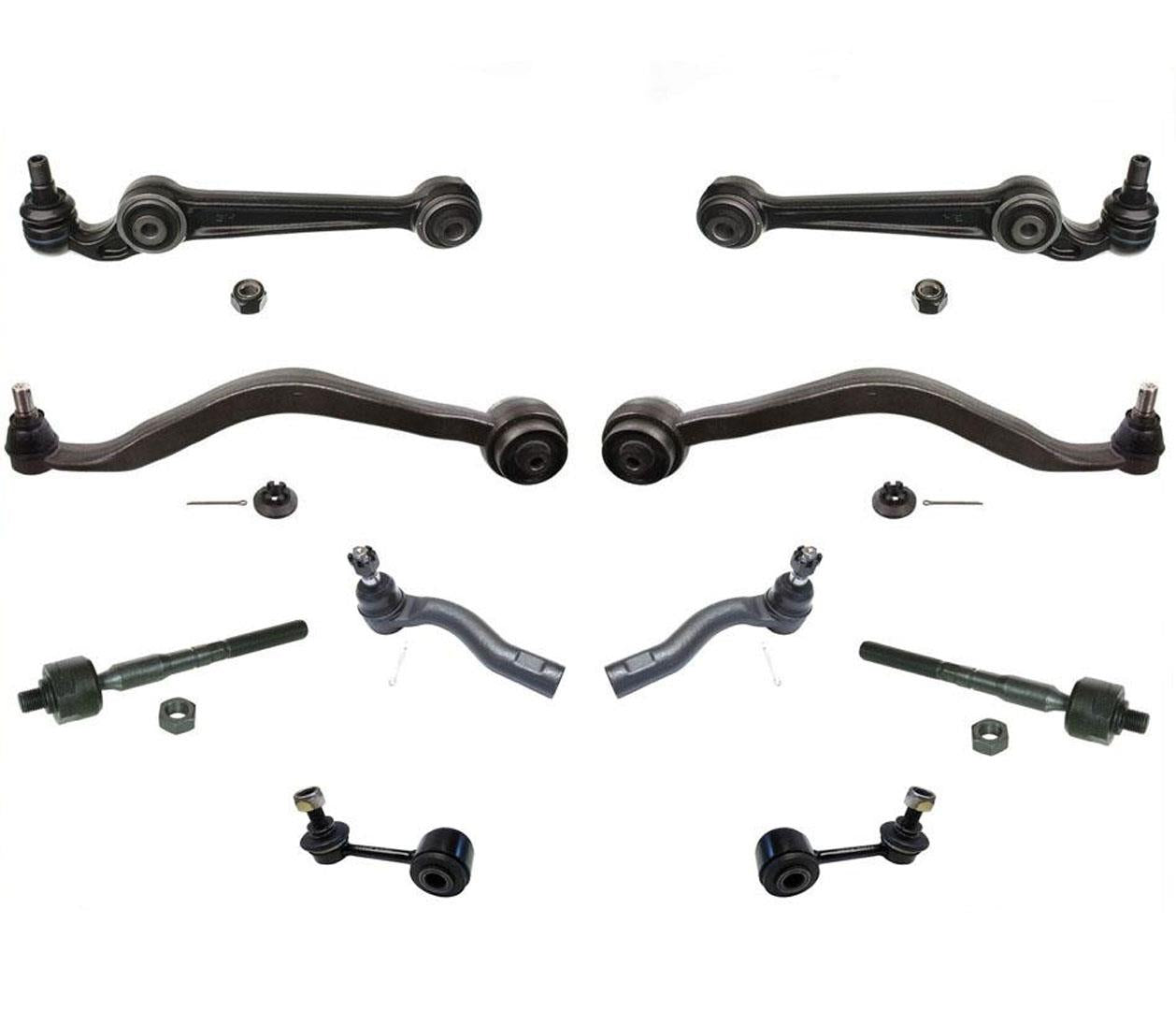 10Pc Chassis Kit 10-12 for Ford Fusion MKZ 11-12 Milan Tie Rods Sway Bar Links