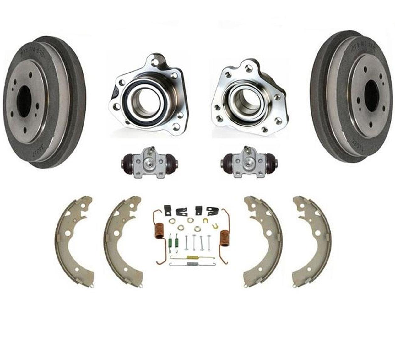 Rodamientos de rueda Tambores de freno Zapatas Kit de resorte Cilindros de rueda para Honda CRV 97-01