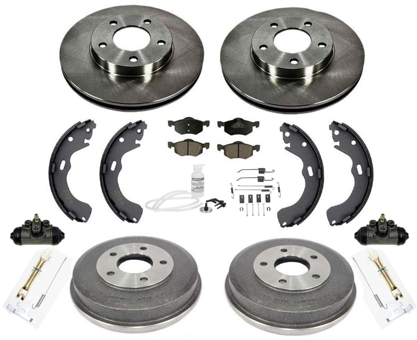 Para Ford Escape 01-2007 con frenos de tambor traseros, pastillas de tambor de rotor, zapatos de resorte, 12 piezas
